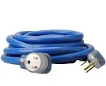 Heavy Duty 6-50 Welder Extension Cord Water Resistance 25ft Lighted End 8/3 STW