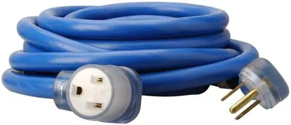 Southwire 19178806 Welding Ext Cord, 8/3 STW NEMA 6-50 Cordset 25 Feet Blue