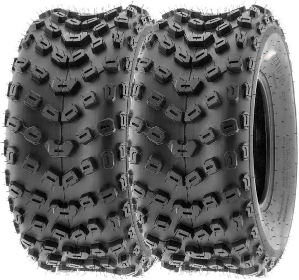 Set of 2 SunF A005 ATV UTV Off-Road Tires 22x11-10, 6-PR, Knobby Tread for Trail/XC/Sport