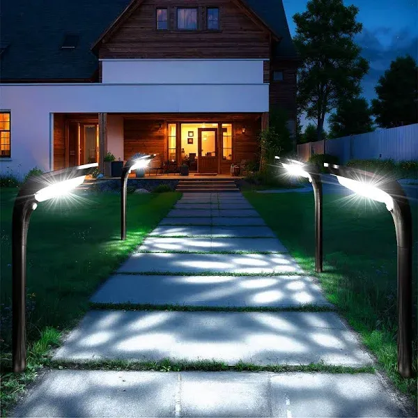 JSOT Solar Path Lights Outdoor, 150 Lumen Bright Solar Pathway Lights, Solar ...