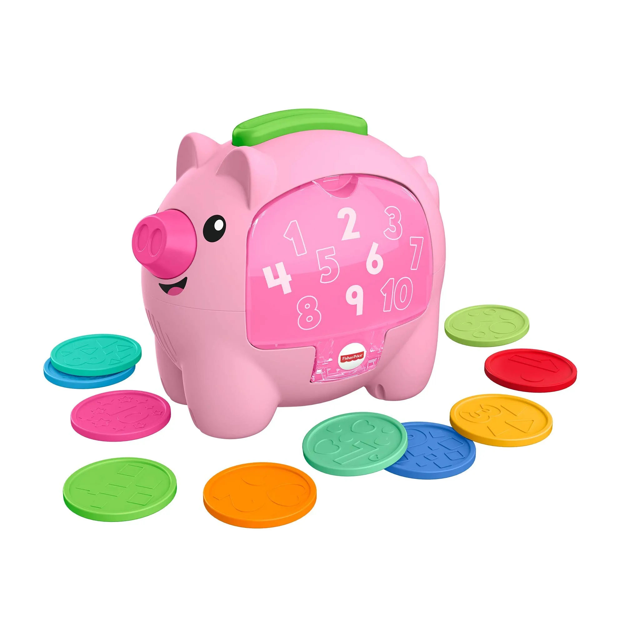  Laugh &amp; Learn Count &amp; Rumble Piggy Bank Baby &amp; Toddler Toy with Music &amp; Motion