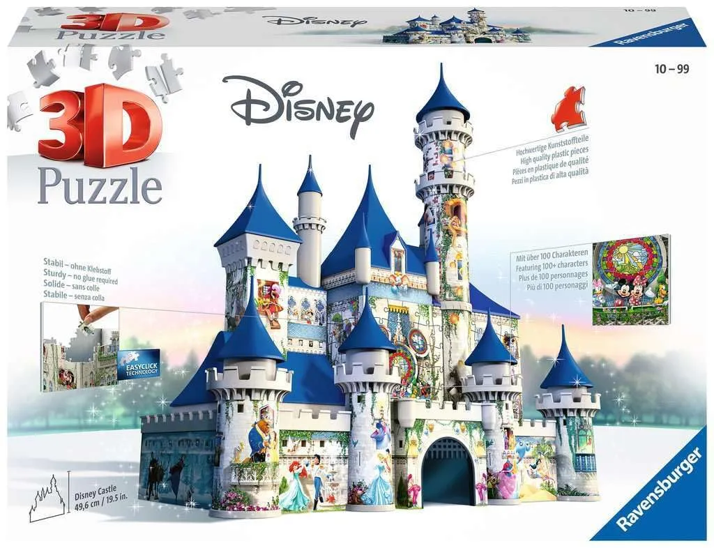 New Ravensburger Disney Castle 3D Puzzle 216pc - factory sealed