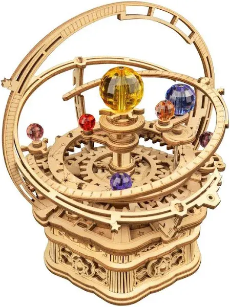 NEW SEALED Rokr Wooden Mechanical Starry Night 3D Puzzle Music Box Model Kit