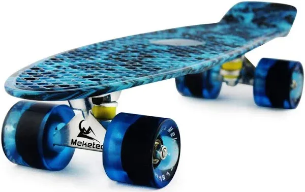 Skateboards Complete 22 Inch Mini Cruiser Retro Skateboard for Kids Boys Youths 