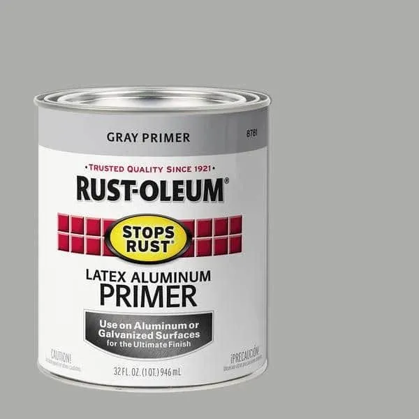 Rust-Oleum 8781502 Stops Rust Aluminum Flat Primer, 32 Fl Oz (Pack of 2)