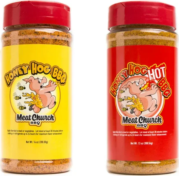 Meat Church BBQ Rub Combo Honey Hog and Holy BBQ Rub and Seasoning for Meat and Vegetables