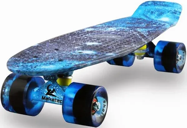 Skateboards Complete 22 Inch Mini Cruiser Retro Skateboard for Kids Boys Youths Beginners