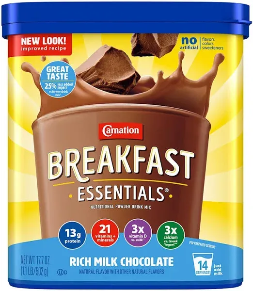 Carnation Breakfast Essentials Powder Drink Rich Milk Chocolate