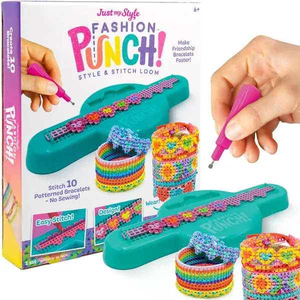 Just My Style Fashion Punch Style &amp; Stitch Loom, Friendship Bracelet Kit