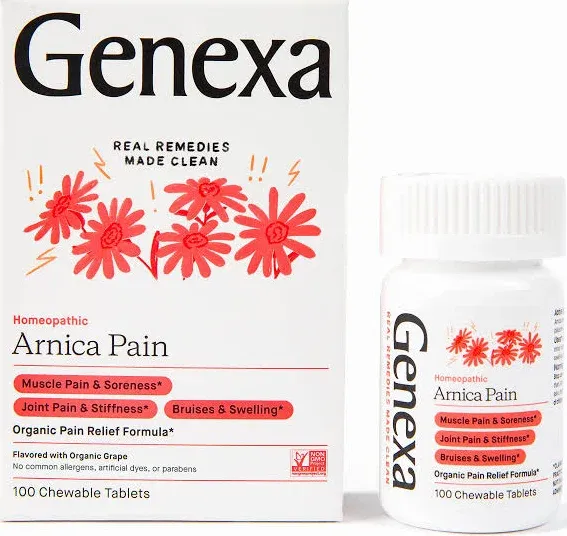 Genexa Arnica Advantage Organic Pain Relief Chewable Tablets