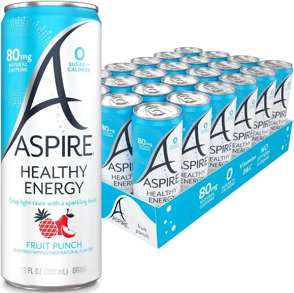 Aspire Fruit Punch Healthy Energy Drink 24 Pack