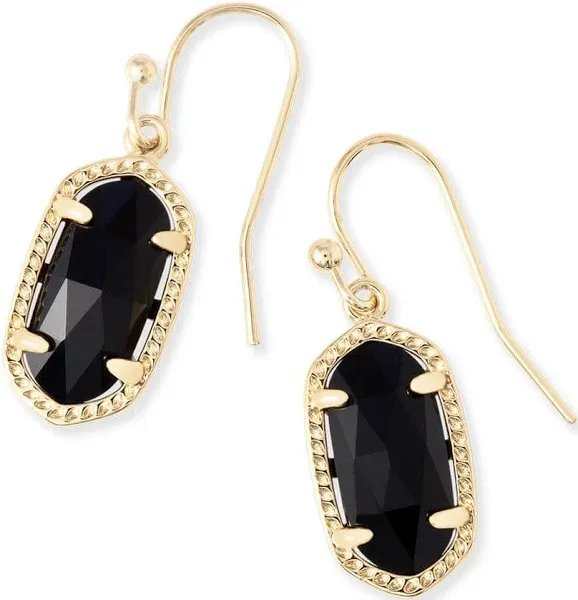 Kendra SCOTT- Lee Drop Earrings in Gunmetal Black Drusy