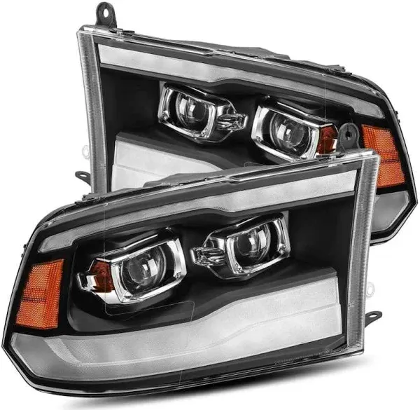 AlphaRex PRO-Series Projector Headlights Black for 09-18 Dodge Ram 1500HD