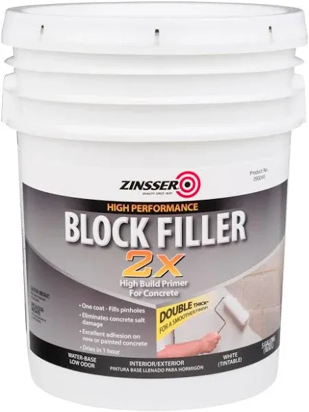 Zinsser® Block Filler 2X Interior/Exterior High Build Primer - 5 gal.