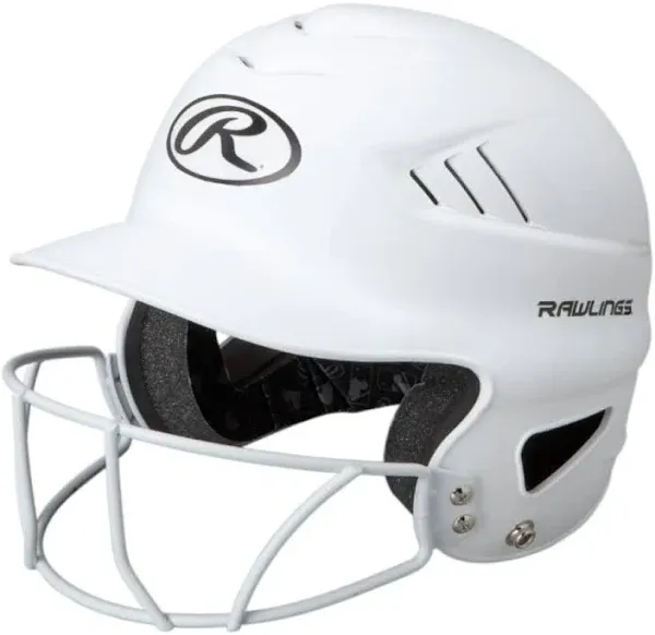 Rawlings COOLFLO  Girls Softball Helmet W/Face Guard One Size Fits 6.5-7.5 New 