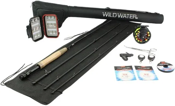 Wild Water Fly Fishing Combo for Panfish and Bass, 9 ft 5/6 wt Rod