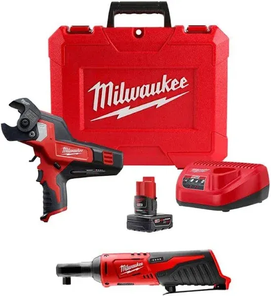 Milwaukee M12 Cordless 600 MCM Cable Cutter Kit, 1 Battery, Model# 2472-21XC