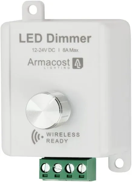 Armacost Lighting 511123 White Single Color LED Dimming Controls, Rotary Knob