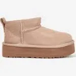 UGG Kids / Big Kids CLASSIC ULTRA MINI PLATFORM 1157791K SAND Casual Suede Boots