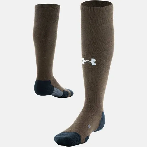 Under Armour Team Cushioned Over The Calf Football Baseball Socks GRAPHITE - MED