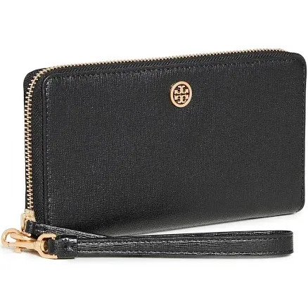 Tory Burch Robinson Zip Continental Wallet Black