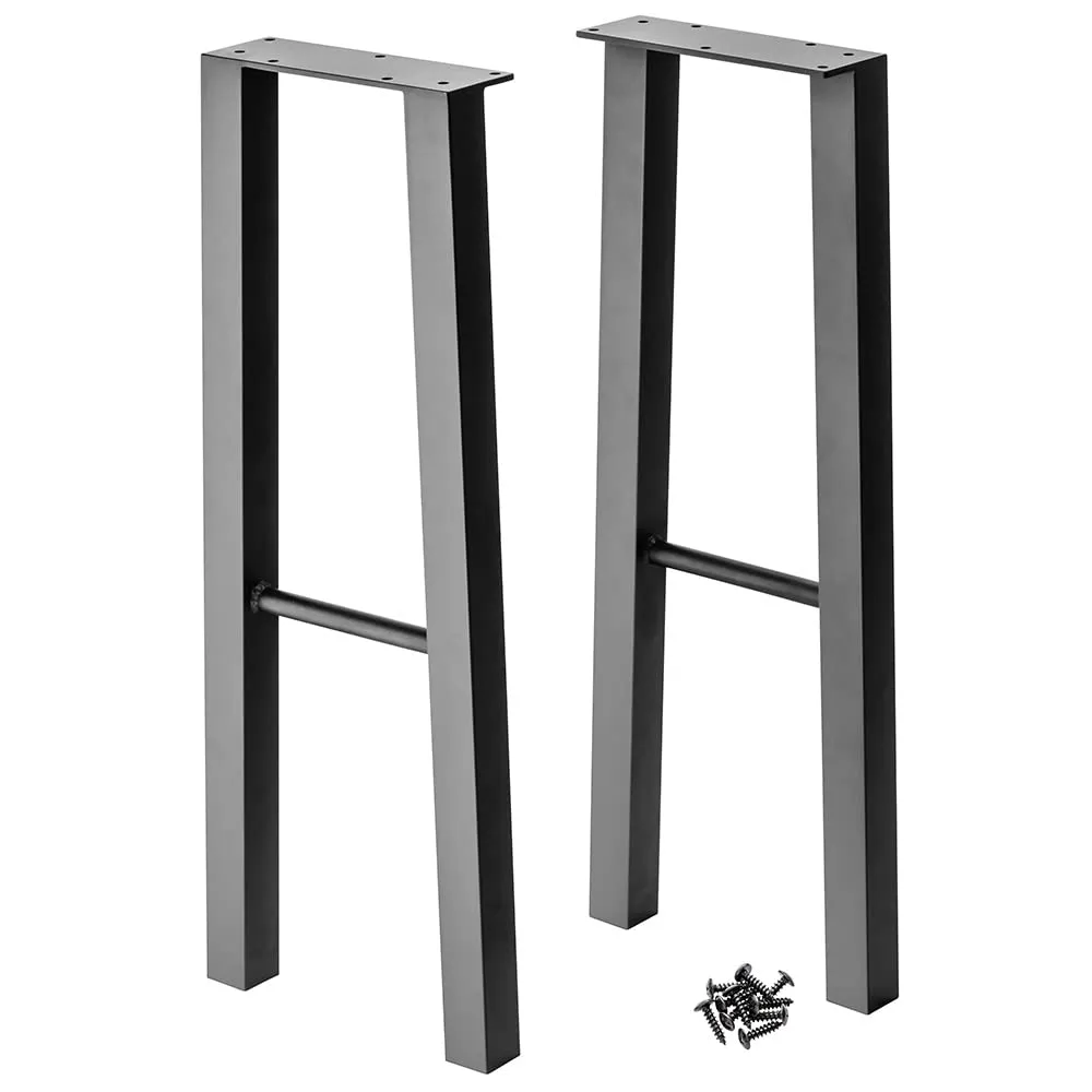 28''H A-Style Steel Legs with Adjustable Feet, Set of 2