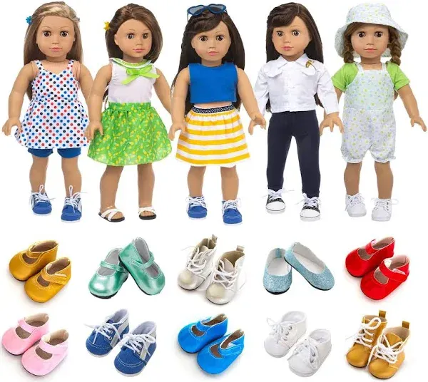 XFEYUE American 18 Inch Girl Doll Clothes and Accessories