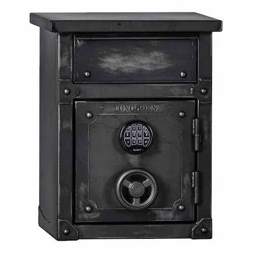 Rhino LNS2618 Longhorn Series Nightstand / End Table Safe | Home Furniture ǀ U.L. Listed / CA DOJ Compliant ǀ 40 Minute Fire Rated