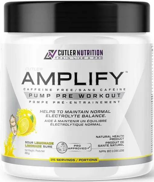 Cutler Nutrition AMPLIFY, 25 Servings Sour Lemonade