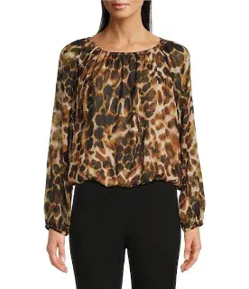 Calvin Klein Women's Blouse Long Sleeve Top