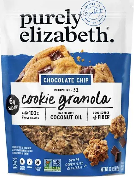 Purely Elizabeth Chocolate Chip Cookie Granola - 11 oz