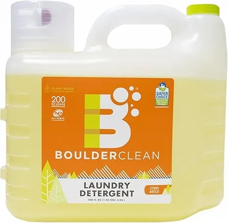 Boulder Clean Liquid Laundry Detergent, Citrus Breeze, 200 oz Bottle, 2/Carton (003038CT)