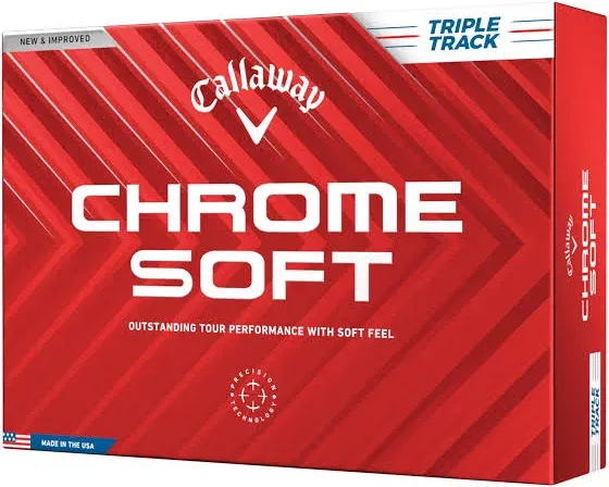 Callaway 2024 Chrome Soft Triple Track Golf Balls White