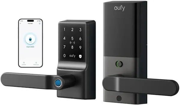 eufy Smart Lock C33 Wi-Fi Fingerprint Keyless Door Lock with Handle, APP Control