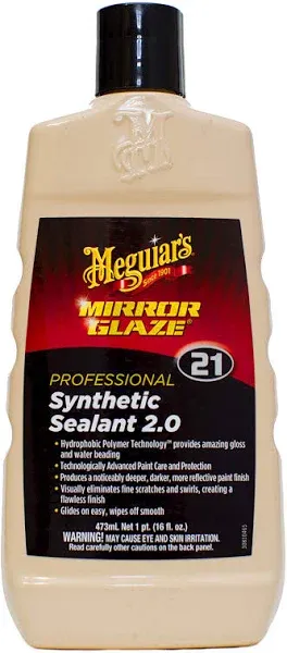 Meguiar's M2116 Mirror Glaze Synthetic Sealant 2.0, 16 .oz, Liquid