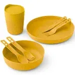 Sea to Summit Passage 1-Person Camping Dinnerware Set, Plate, Bowl, Mug, Utensils, Spicy Orange