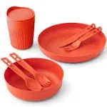 Sea to Summit Passage 1-Person Camping Dinnerware Set, Plate, Bowl, Mug, Utensils, Arrowwood Yellow