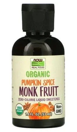 Organic Liquid Monk Fruit Pumpkin Spice 1.8 Oz By Now Foods