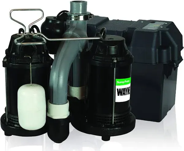 Wayne Combination Primary and Backup Sump Pump System 1/2 HP