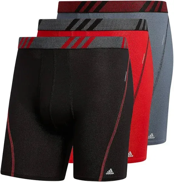 adidas Men's Sport Performance Mesh Boxer Briefs (3-Pack)