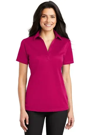 Port Authority - Ladies Silk Touch Performance Polo Shirt. L540 - Small - Black