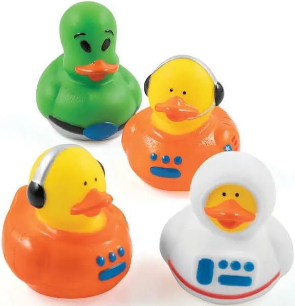 Fun Express Space Adventure Astronaut and Alien Rubber Ducks (12 Duckies) Party Toys and Favors