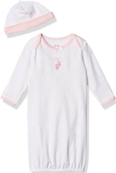 Little Me Baby Girls Ballet Hearts Gown and Beanie Set