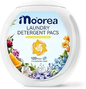 MO&#039;OREA Laundry Detergent Pods,Green Fresh Scent,Long Lasting Scent,2 in1 Pac...