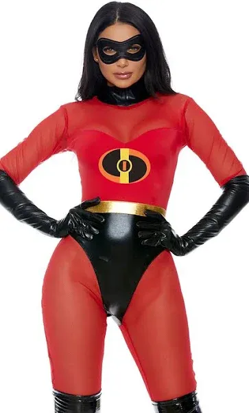 Forplay Women's Hot Super Suit Superhero Adult Costume, Red, XS/S/L/XL US