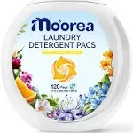 MO&#039;OREA Laundry Detergent Pods,Green Fresh Scent,Long Lasting Scent,2 in1 Pac...