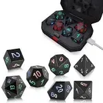 Seerootoys Light Up Dice with Charging Box, Rechargeable Electronic Dice, 7 Pcs ...