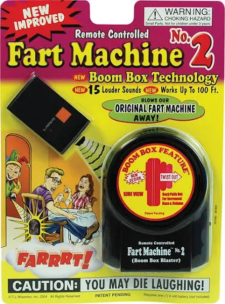 Remote Controlled Fart Machine #2 with Boom Box Technology by TJ Wisemen -