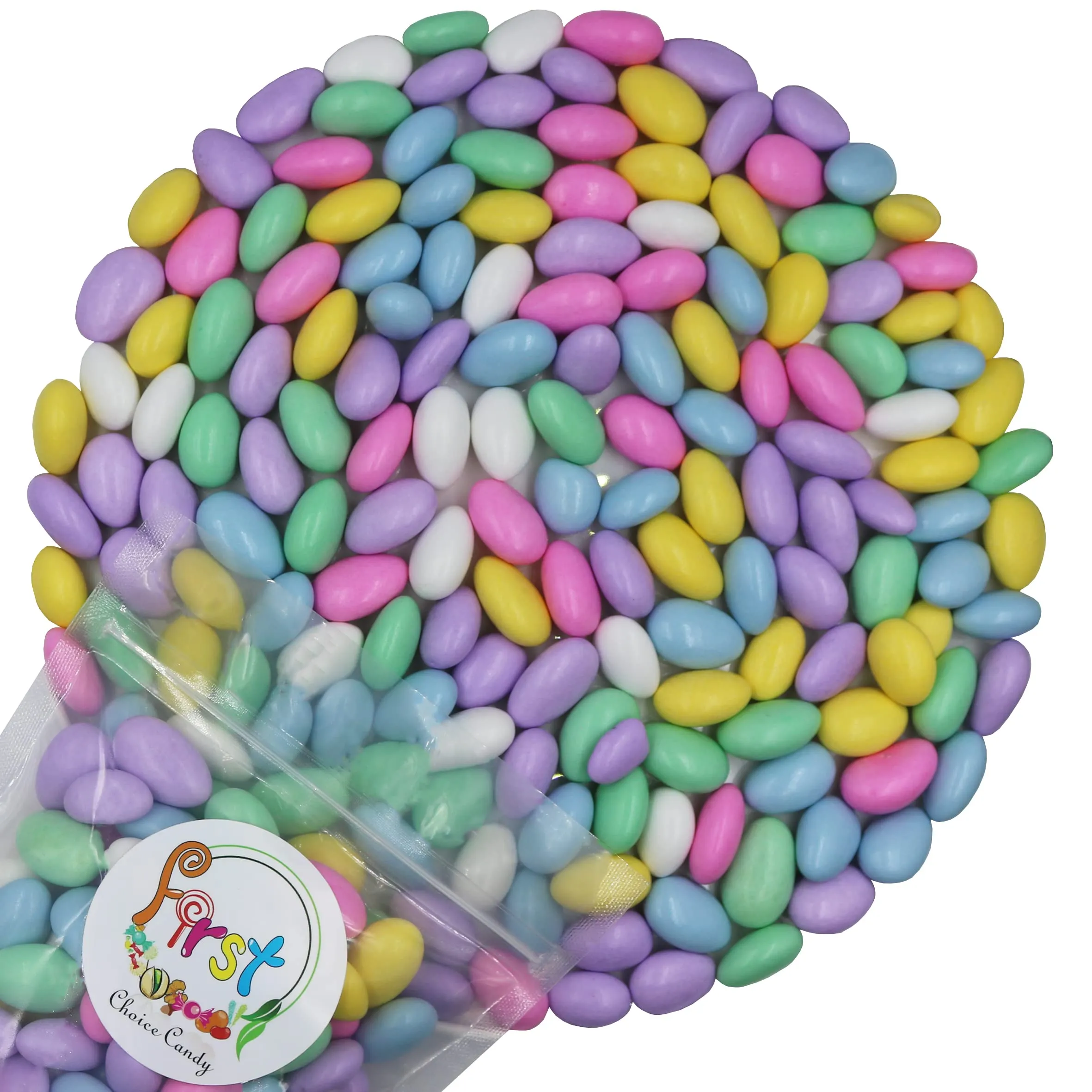 Jordan Almonds (5 Pound, Assorted Pastel Colors)