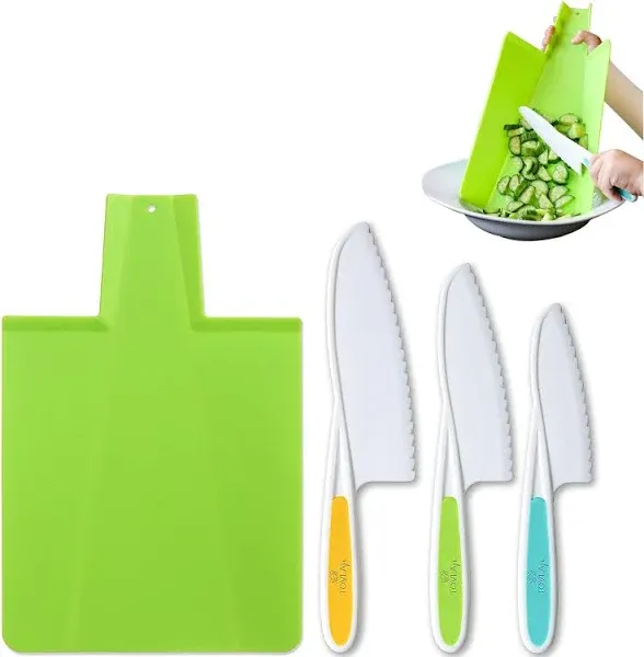 Tovla Jr. Children's Kitchen Knife and Foldable Cutting Board Set on sale at shophq.com - 522-475